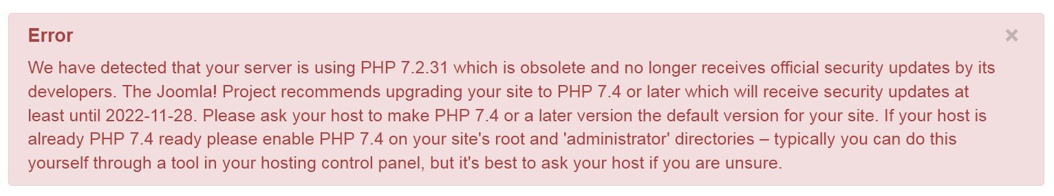 php error melding