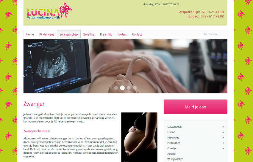 webdesign voor site Lucina in Dordrecht